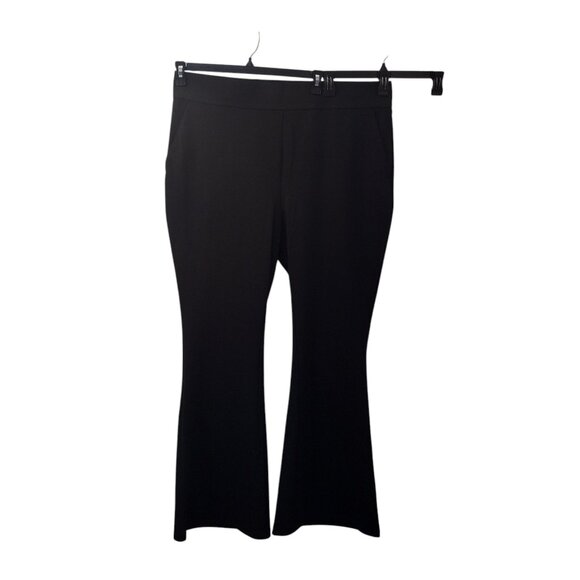 DG2 by Diane Gilman: Ponte Knit Pull-On High Rise Flare Pant, Size 2X, Black - Picture 2 of 8
